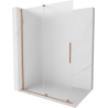 Mexen Velar Duschabtrennung zum Schieben Walk-in 140 x 200 cm, mattiert 8 mm, gebürstetes Kupfer - 871-140-000-33-65