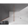 Mexen Velar Duschabtrennung zum Schieben Walk-in 140 x 200 cm, mattiert 8 mm, gebürstetes Kupfer - 871-140-000-33-65