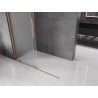 Mexen Velar Duschwand verschiebbar Walk-in 160 x 200 cm, Mattglas 8 mm, gebürstetes Kupfer - 871-160-000-33-65