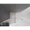 Mexen Velar Duschwand verschiebbar Walk-in 160 x 200 cm, Mattglas 8 mm, gebürstetes Kupfer - 871-160-000-33-65