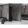 Mexen Velar Duschwand verschiebbar Walk-in 75 x 200 cm, graphit 8 mm, gebürstetes Kupfer - 871-075-000-43-65