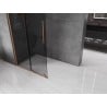 Mexen Velar Duschwand zum Schieben Walk-in 80 x 200 cm, Graphit 8 mm, gebürstetes Kupfer - 871-080-000-43-65