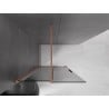 Mexen Velar Schiebetrennwand Walk-in 90 x 200 cm, Graphit 8 mm, gebürstetes Kupfer - 871-090-000-43-65