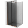 Mexen Velar Duschwand zum Schieben Walk-in 80 x 200 cm, Graphit 8 mm, gebürstetes Kupfer - 871-080-000-43-65
