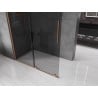Mexen Velar Duschwand zum Verschieben Walk-in 130 x 200 cm, Graphit 8 mm, gebürstetes Kupfer - 871-130-000-43-65