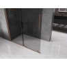 Mexen Velar Duschwand zum Schieben Walk-in 140 x 200 cm, graphit 8 mm, gebürstetes Kupfer - 871-140-000-43-65