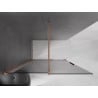 Mexen Velar Duschwand zum Schieben Walk-in 140 x 200 cm, graphit 8 mm, gebürstetes Kupfer - 871-140-000-43-65