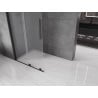Mexen Velar begehbare Schiebeduschwand 70 x 200 cm, Mattglas 8 mm, schwarz - 871-070-000-33-70