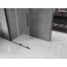 Mexen Velar Duschwand zum Verschieben Walk-in 90 x 200 cm, Frost 8 mm, Schwarz - 871-090-000-33-70
