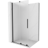 Mexen Velar Duschwand zum Schieben Walk-in 110 x 200 cm, Frost 8 mm, Schwarz - 871-110-000-33-70