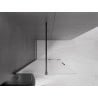 Mexen Velar Duschwand Schiebetür Walk-in 120 x 200 cm, Milchglas 8 mm, Schwarz - 871-120-000-33-70