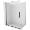 Mexen Velar Duschwand zum Schieben Walk-in 140 x 200 cm, matt 8 mm, schwarz - 871-140-000-33-70