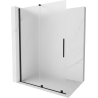 Mexen Velar Schiebedusche Walk-in 150 x 200 cm, Milchglas 8 mm, schwarz - 871-150-000-33-70