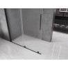 Mexen Velar Duschwand zum Schieben Walk-in 140 x 200 cm, matt 8 mm, schwarz - 871-140-000-33-70