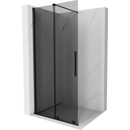 Mexen Velar Duschwand zum Schieben Walk-in 80 x 200 cm, Grafit 8 mm, schwarz - 871-080-000-43-70
