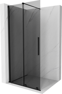 Mexen Velar Duschwand zum Schieben Walk-in 80 x 200 cm, Grafit 8 mm, schwarz - 871-080-000-43-70