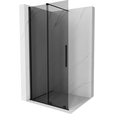 Mexen Velar begehbare Duschwand verschiebbar 70 x 200 cm, graphit 8 mm, schwarz - 871-070-000-43-70