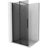 Mexen Velar Duschwand verschiebbar Walk-in 85 x 200 cm, Graphit 8 mm, Schwarz - 871-085-000-43-70