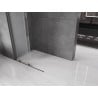 Mexen Velar Duschwand, Schiebetür, Walk-in 70 x 200 cm, 8 mm Mattglas, gebürstetes Gun Gray - 871-070-000-33-66