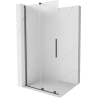 Mexen Velar verschiebbare Duschwand Walk-in 100 x 200 cm, mattiert 8 mm, gebürstetes Gun Gray - 871-100-000-33-66