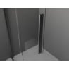 Mexen Velar Schiebeduschwand Walk-in 75 x 200 cm, Frost 8 mm, gebürstet gun gray - 871-075-000-33-66