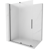 Mexen Velar verschiebbare Walk-in-Duschwand 140 x 200 cm, matiert 8 mm, gebürstet gun gray - 871-140-000-33-66
