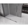 Mexen Velar Duschwand zum Schieben Walk-in 160 x 200 cm, Mattglas 8 mm, Bürstet Gun Grau - 871-160-000-33-66
