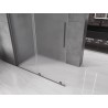 Mexen Velar Duschwand Schiebewand Walk-in 150 x 200 cm, Frost 8 mm, gebürstetes Gun Gray - 871-150-000-33-66