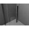 Mexen Velar verschiebbare Walk-in-Duschwand 140 x 200 cm, matiert 8 mm, gebürstet gun gray - 871-140-000-33-66