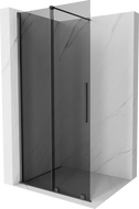Mexen Velar Duschwand verschiebbar Walk-in 80 x 200 cm, Graphit 8 mm, Gun Gray gebürstet - 871-080-000-43-66