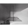 Mexen Velar begehbare Duschwand 90 x 200 cm, Graphit 8 mm, gebürstetes Gun Gray - 871-090-000-43-66
