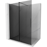 Mexen Velar Schiebetür Duschwand Walk-in 160 x 200 cm, graphit 8 mm, gebürstet gun gray - 871-160-000-43-66
