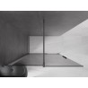 Mexen Velar Duschwand verschiebbar Walk-in 130 x 200 cm, grafit 8 mm, gebürstetes Gun Gray - 871-130-000-43-66
