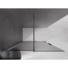 Mexen Velar Walk-In Duschwand schiebbar 150 x 200 cm, Graphit 8 mm, Gun Gray gebürstet - 871-150-000-43-66