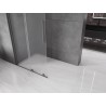Mexen Velar Duschwand verschiebbar Walk-in 80 x 200 cm, Frostglas 8 mm, Gun Metal - 871-080-000-33-95
