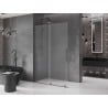 Mexen Velar Duschwand verschiebbar Walk-in 150 x 200 cm, Frost 8 mm, Gun Metal - 871-150-000-33-95