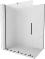 Mexen Velar Duschwand zum Schieben Walk-in 160 x 200 cm, Frost 8 mm, Gun Metal - 871-160-000-33-95