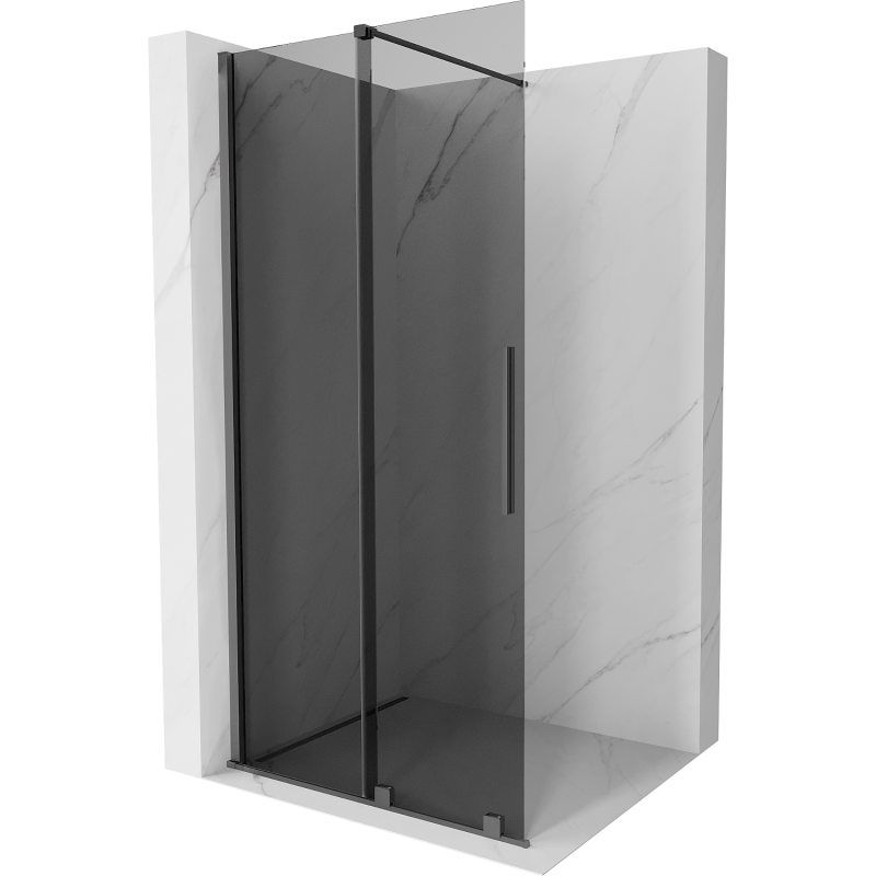 Mexen Velar Duschwand Walk-in 120 x 200 cm, grafit 8 mm, Gun Metal - 871-120-000-43-95