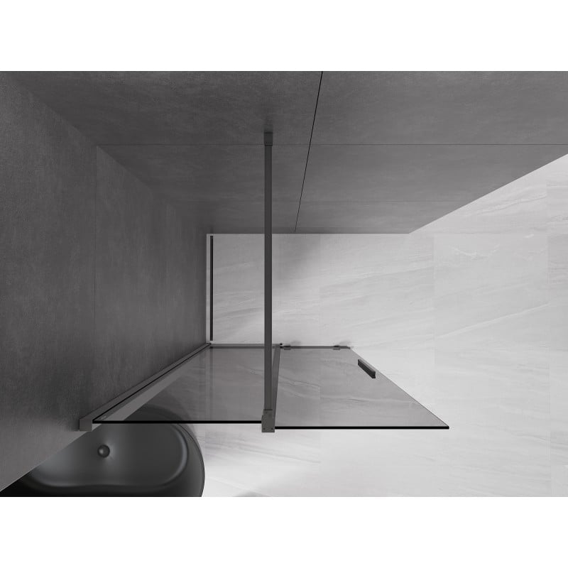 Mexen Velar Duschwand Walk-in 120 x 200 cm, grafit 8 mm, Gun Metal - 871-120-000-43-95