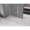 Mexen Velar Schiebedusche Walk-in 140 x 200 cm, Milchglas 8 mm, gebürsteter Nickel - 871-140-000-33-97