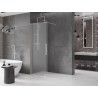 Mexen Velar verschiebbare Walk-in-Duschwand 130 x 200 cm, Frostglas 8 mm, gebürsteter Nickel - 871-130-000-33-97