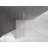Mexen Velar Schiebedusche Walk-in 140 x 200 cm, Milchglas 8 mm, gebürsteter Nickel - 871-140-000-33-97