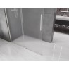 Mexen Velar Duschwand verschiebbar Walk-in 150 x 200 cm, mattiert 8 mm, gebürsteter Nickel - 871-150-000-33-97