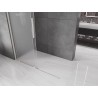 Mexen Velar Duschwand verschiebbar Walk-in 150 x 200 cm, mattiert 8 mm, gebürsteter Nickel - 871-150-000-33-97
