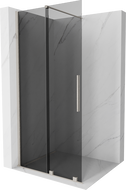 Mexen Velar Schiebedusche Walk-in 75 x 200 cm, Graphit 8 mm, gebürsteter Nickel - 871-075-000-43-97