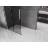 Mexen Velar Duschwand verschiebbar Walk-in 85 x 200 cm, grafit 8 mm, gebürsteter Nickel - 871-085-000-43-97