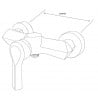 Mexen Sabre DF62 Duschset, schwarz - 72104DF62-70