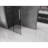 Mexen Velar Schiebetür-Duschwand Walk-in 80 x 200 cm, Grafit 8 mm, Gebürsteter Nickel - 871-080-000-43-97