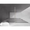 Mexen Velar Duschwand verschiebbar Walk-in 130 x 200 cm, Graphit 8 mm, gebürsteter Nickel - 871-130-000-43-97