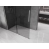 Mexen Velar Walk-In Duschwand, verschiebbar 160 x 200 cm, Graphit 8 mm, gebürsteter Nickel - 871-160-000-43-97